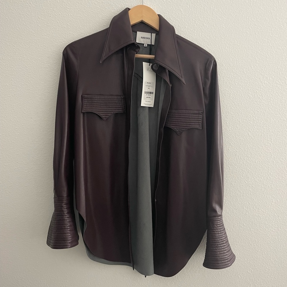 Brand new Nanushka vegan leather shirt with tags (never worn)